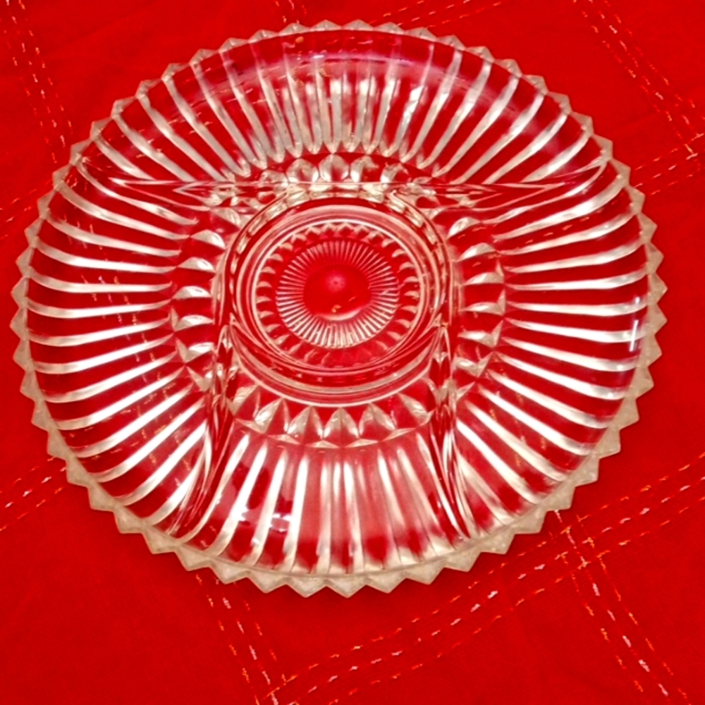 Crystal serving platter